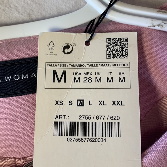 Nwt Zara pink spring bell sleeve coat - Picture 10 of 10